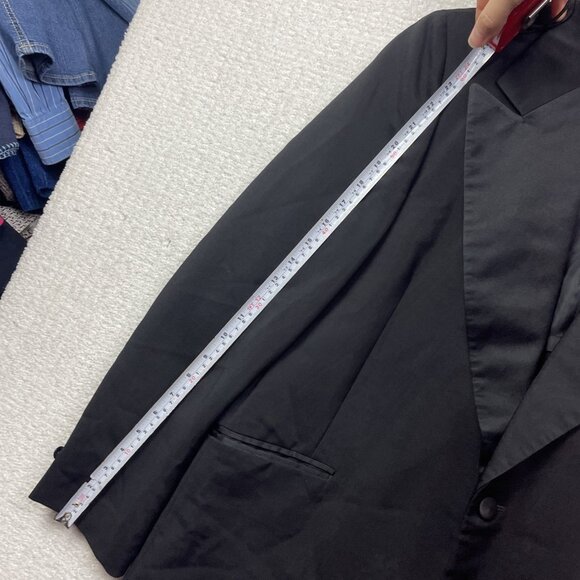 VTG Gala x Thos priestley & sons Mohair / Wool Blazer Sz 41R Black England Made - Picture 9 of 16